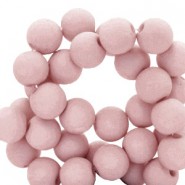 Acrylic beads 6mm Matt Vintage pink